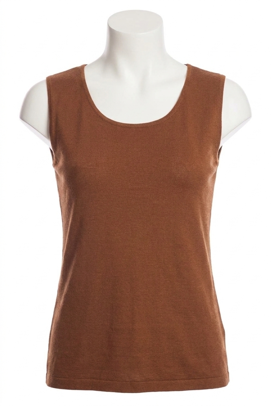 NEW ANGEL bra-friendly tank top in mocha